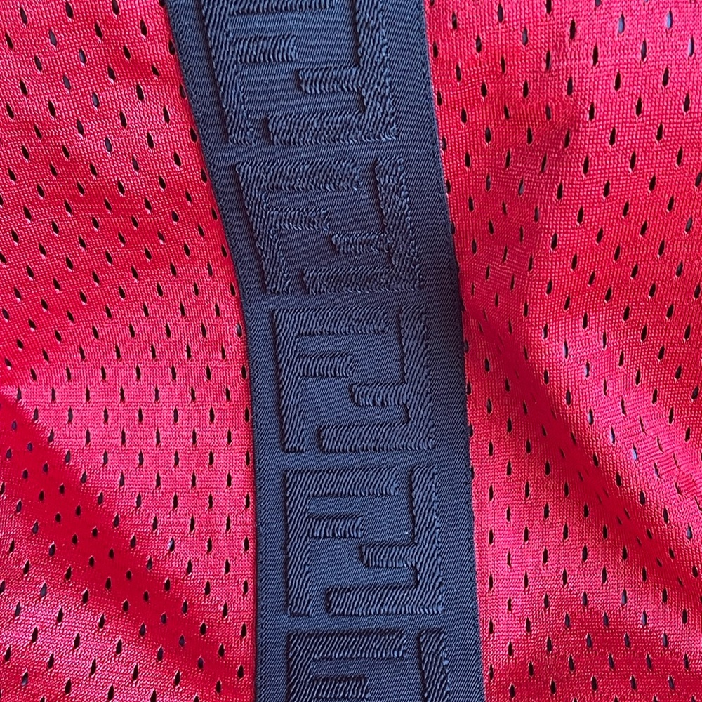 NWT MENS FENDI x KWAY LIMITED EDITION ITALY PERFORATED RED REVERSIBLE JACKET MED - Picture 9 of 15